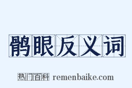 鹘眼反义词是什么意思的图片